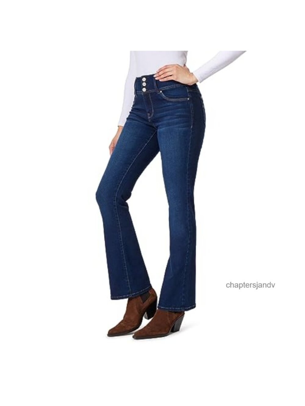 High Rise Sassy Bootcut Jeans Stretch Denim Comfort